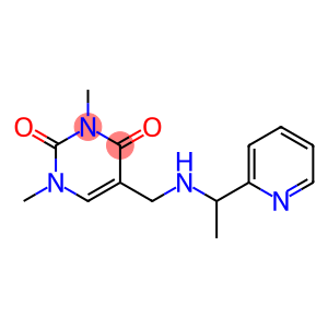 1,3-dimethyl-5-({[1-(pyridin-2-yl)ethyl]amino}methyl)-1,2,3,4-tetrahydropyrimidine-2,4-dione