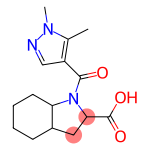 1-[(1,5-dimethyl-1H-pyrazol-4-yl)carbonyl]-octahydro-1H-indole-2-carboxylic acid