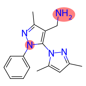 [5-(3,5-dimethyl-1H-pyrazol-1-yl)-3-methyl-1-phenyl-1H-pyrazol-4-yl]methanamine