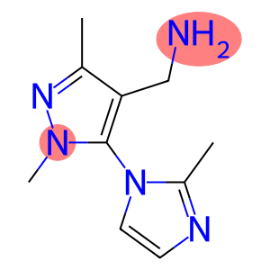 [1,3-dimethyl-5-(2-methyl-1H-imidazol-1-yl)-1H-pyrazol-4-yl]methanamine