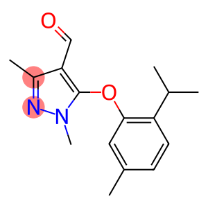 1,3-dimethyl-5-[5-methyl-2-(propan-2-yl)phenoxy]-1H-pyrazole-4-carbaldehyde