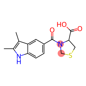 3-[(2,3-dimethyl-1H-indol-5-yl)carbonyl]-1,3-thiazolidine-4-carboxylic acid