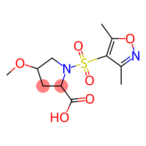 1-[(3,5-dimethyl-1,2-oxazole-4-)sulfonyl]-4-methoxypyrrolidine-2-carboxylic acid