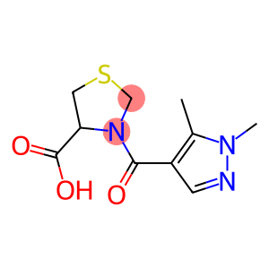 3-[(1,5-dimethyl-1H-pyrazol-4-yl)carbonyl]-1,3-thiazolidine-4-carboxylic acid