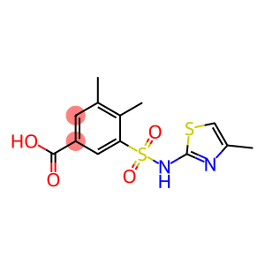 3,4-dimethyl-5-[(4-methyl-1,3-thiazol-2-yl)sulfamoyl]benzoic acid