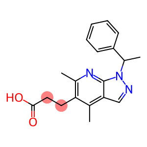 3-[4,6-dimethyl-1-(1-phenylethyl)-1H-pyrazolo[3,4-b]pyridin-5-yl]propanoic acid