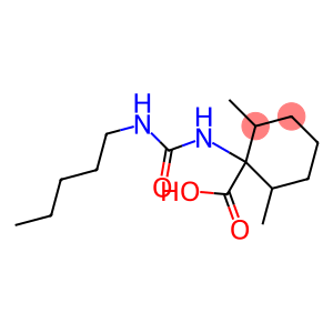 2,6-dimethyl-1-[(pentylcarbamoyl)amino]cyclohexane-1-carboxylic acid