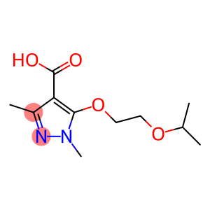 1,3-dimethyl-5-[2-(propan-2-yloxy)ethoxy]-1H-pyrazole-4-carboxylic acid