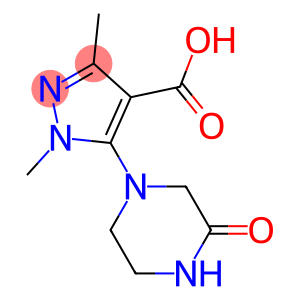 1,3-dimethyl-5-(3-oxopiperazin-1-yl)-1H-pyrazole-4-carboxylic acid