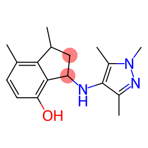 1,7-dimethyl-3-[(1,3,5-trimethyl-1H-pyrazol-4-yl)amino]-2,3-dihydro-1H-inden-4-ol