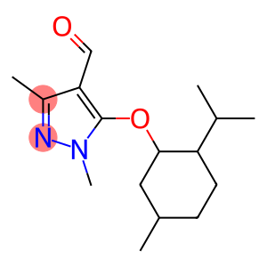 1,3-dimethyl-5-{[5-methyl-2-(propan-2-yl)cyclohexyl]oxy}-1H-pyrazole-4-carbaldehyde