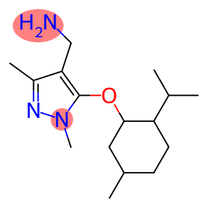 (1,3-dimethyl-5-{[5-methyl-2-(propan-2-yl)cyclohexyl]oxy}-1H-pyrazol-4-yl)methanamine