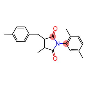 1-(2,5-DIMETHYLPHENYL)-3-METHYL-4-(4-METHYLBENZYL)PYRROLIDINE-2,5-DIONE