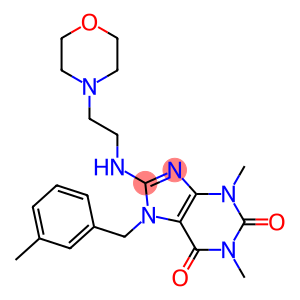 1,3-DIMETHYL-7-(3-METHYLBENZYL)-8-{[2-(4-MORPHOLINYL)ETHYL]AMINO}-3,7-DIHYDRO-1H-PURINE-2,6-DIONE