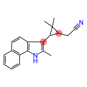 [2,2-DIMETHYL-3-(2-METHYL-1H-BENZO[G]INDOL-3-YL)CYCLOPROPYL]ACETONITRILE