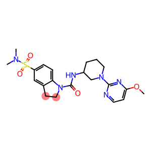 5-[(DIMETHYLAMINO)SULFONYL]-N-[1-(4-METHOXYPYRIMIDIN-2-YL)PIPERIDIN-3-YL]INDOLINE-1-CARBOXAMIDE