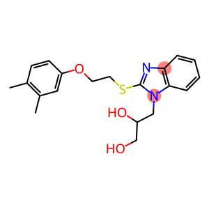 3-(2-([2-(3,4-DIMETHYLPHENOXY)ETHYL]THIO)-1H-BENZIMIDAZOL-1-YL)PROPANE-1,2-DIOL