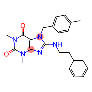 1,3-DIMETHYL-7-(4-METHYLBENZYL)-8-(PHENETHYLAMINO)-1H-PURINE-2,6(3H,7H)-DIONE