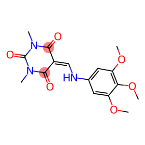 1,3-DIMETHYL-5-{[(3,4,5-TRIMETHOXYPHENYL)AMINO]METHYLENE}PYRIMIDINE-2,4,6(1H,3H,5H)-TRIONE