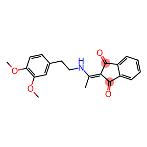 2-(((2-(3,4-DIMETHOXYPHENYL)ETHYL)AMINO)ETHYLIDENE)INDANE-1,3-DIONE