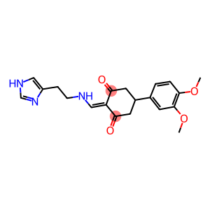 5-(3,4-DIMETHOXYPHENYL)-2-({[2-(1H-IMIDAZOL-4-YL)ETHYL]AMINO}METHYLENE)CYCLOHEXANE-1,3-DIONE