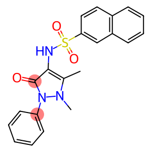 2,3-DIMETHYL-4-((2-NAPHTHYLSULFONYL)AMINO)-1-PHENYL-3-PYRAZOLIN-5-ONE