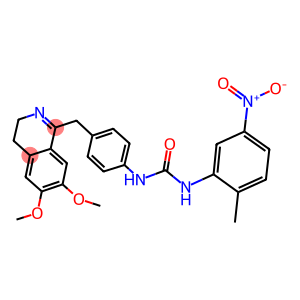 1-(4-((6,7-DIMETHOXY(3,4-DIHYDROISOQUINOLYL))METHYL)PHENYL)-3-(2-METHYL-5-NITROPHENYL)UREA