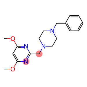 4,6-DIMETHOXY-2-[(4-BENZYLPIPERAZINO)METHYL]PYRIMIDINE