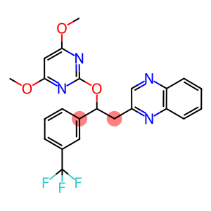 2-[2-((4,6-DIMETHOXYPYRIMIDIN-2-YL)OXY)-2-(3-(TRIFLUOROMETHYL)PHENYL)ETHYL]QUINOXALINE