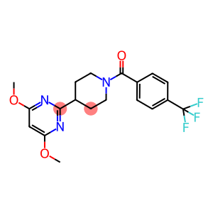 4-(4,6-DIMETHOXYPYRIMIDIN-2-YL)-1-(4-(TRIFLUOROMETHYL)BENZOYL)PIPERIDINE