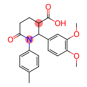 2-(3,4-DIMETHOXYPHENYL)-1-(4-METHYLPHENYL)-6-OXOPIPERIDINE-3-CARBOXYLIC ACID