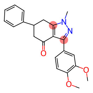 3-(3,4-DIMETHOXYPHENYL)-1-METHYL-6-PHENYL-5,6,7-TRIHYDRO1H-INDAZOL-4-ONE