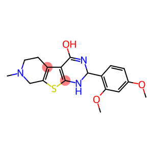 2-(2,4-DIMETHOXYPHENYL)-7-METHYL-1,2,5,6,7,8-HEXAHYDROPYRIDO[4',3':4,5]THIENO[2,3-D]PYRIMIDIN-4-OL