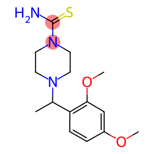 4-[1-(2,4-DIMETHOXYPHENYL)ETHYL]PIPERAZINE-1-CARBOTHIOAMIDE