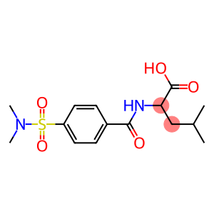 2-([4-[(DIMETHYLAMINO)SULFONYL]BENZOYL]AMINO)-4-METHYLPENTANOIC ACID