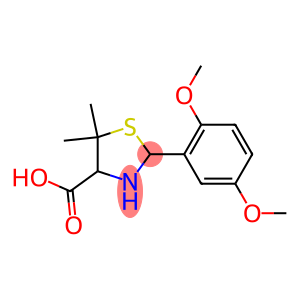 2-(2,5-dimethoxyphenyl)-5,5-dimethyl-1,3-thiazolane-4-carboxylic acid