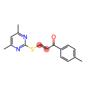 3-[(4,6-dimethylpyrimidin-2-yl)thio]-1-(4-methylphenyl)prop-2-en-1-one