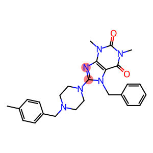 1,3-DIMETHYL-7-BENZYL-8-[4-(4-METHYLBENZYL)PIPERAZIN-1-YL]-3,7-DIHYDRO-1H-PURINE-2,6-DIONE