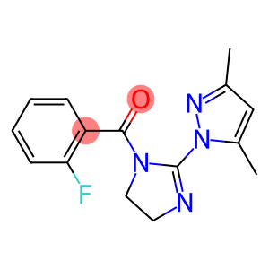 [2-(3,5-dimethyl-1H-pyrazol-1-yl)-4,5-dihydro-1H-imidazol-1-yl](2-fluorophenyl)methanone