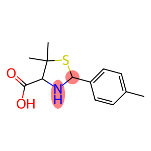 5,5-dimethyl-2-(4-methylphenyl)-1,3-thiazolane-4-carboxylic acid