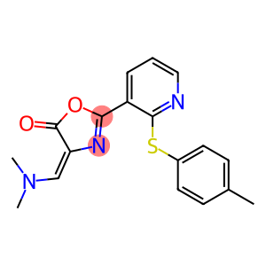 4-[(dimethylamino)methylidene]-2-{2-[(4-methylphenyl)thio]-3-pyridyl}-4,5-dihydro-1,3-oxazol-5-one