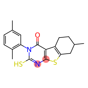 3-(2,5-Dimethyl-phenyl)-2-mercapto-7-methyl-5,6,7,8-tetrahydro-3H-benzo[4,5]thieno[2,3-d]pyrimidin-4-one