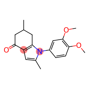 1-(3,4-DIMETHOXYPHENYL)-2,6-DIMETHYL-5,6,7-TRIHYDROINDOL-4-ONE