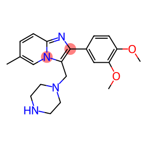 2-(3,4-DIMETHOXY-PHENYL)-6-METHYL-3-PIPERAZIN-1-YLMETHYL-IMIDAZO[1,2-A]PYRIDINE