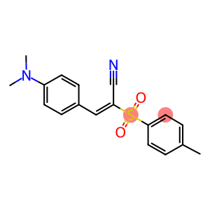 3-(4-(DIMETHYLAMINO)PHENYL)-2-((4-METHYLPHENYL)SULFONYL)PROP-2-ENENITRILE