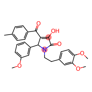 1-(3,4-DIMETHOXYPHENETHYL)-3-HYDROXY-5-(3-METHOXYPHENYL)-4-(4-METHYLBENZOYL)-1H-PYRROL-2(5H)-ONE