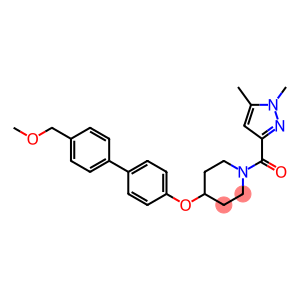 1-[(1,5-DIMETHYL-1H-PYRAZOL-3-YL)CARBONYL]-4-([4'-(METHOXYMETHYL)BIPHENYL-4-YL]OXY)PIPERIDINE