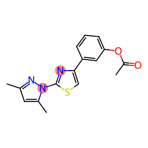 2-(3,5-DIMETHYL-1H-PYRAZOL-1-YL)-4-[3-(ISOPROPENYLOXY)PHENYL]-1,3-THIAZOLE