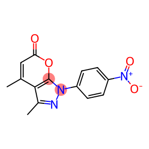 3,4-dimethyl-1-(4-nitrophenyl)-1,6-dihydropyrano[2,3-c]pyrazol-6-one