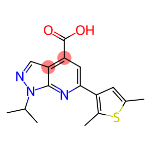 6-(2,5-DIMETHYLTHIEN-3-YL)-1-ISOPROPYL-1H-PYRAZOLO[3,4-B]PYRIDINE-4-CARBOXYLIC ACID